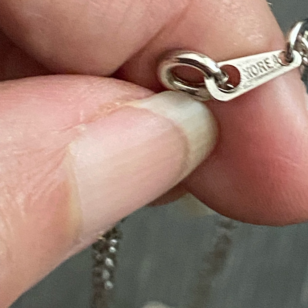 Silver Hummingbird signed Pendant Necklace - Picture 3 of 3